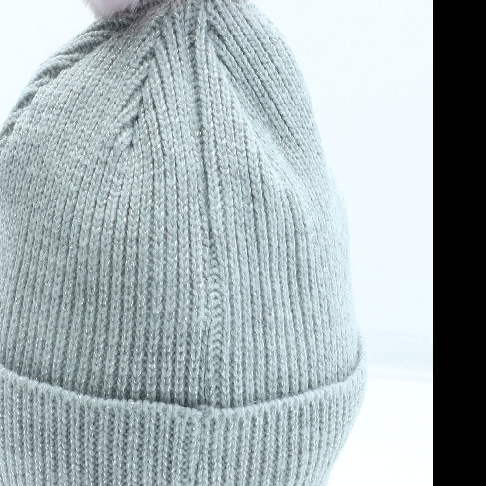 Primark Girls Grey Acrylic Bobble Hat Size M - LOL Dolls