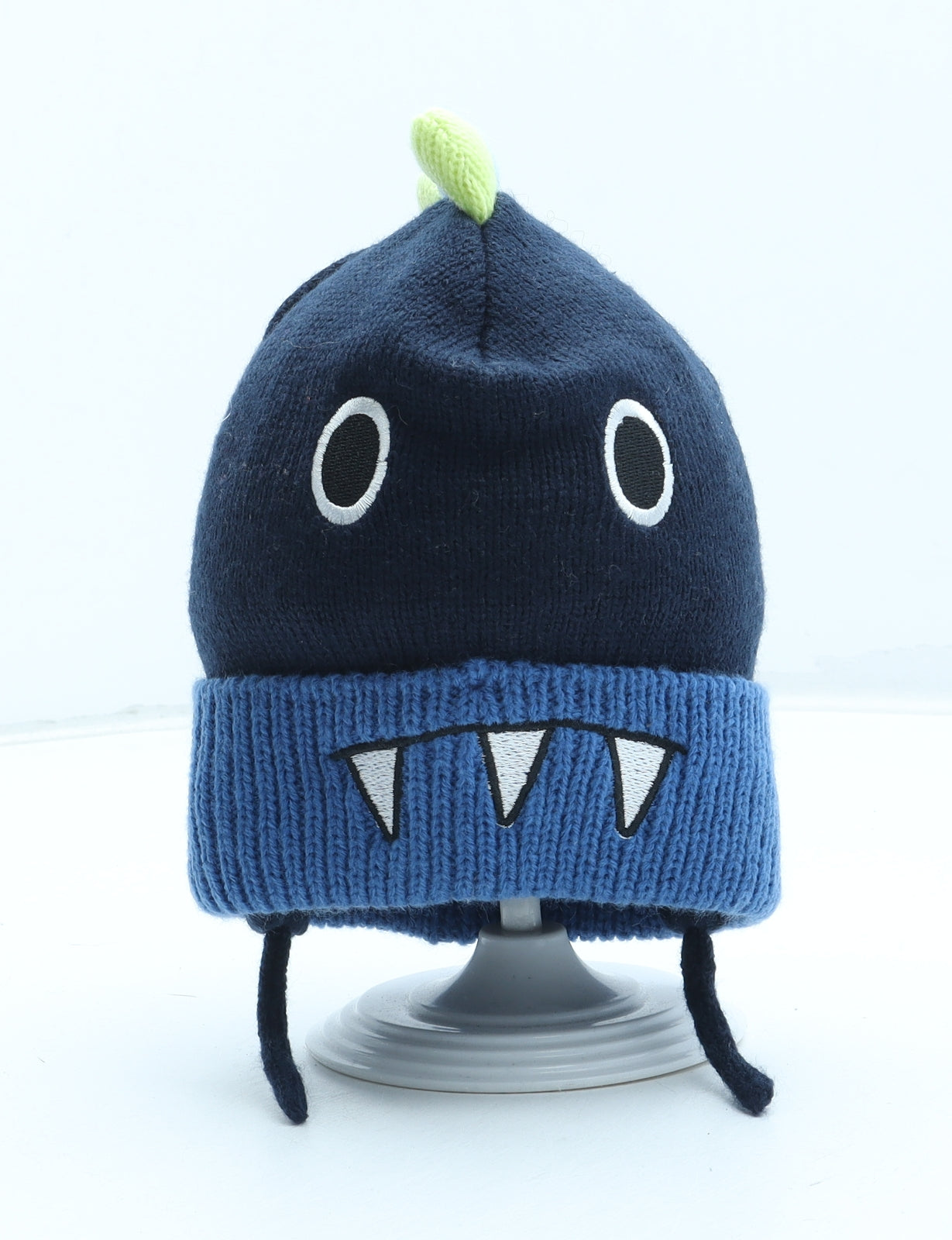 Primark Boys Blue Acrylic Winter Hat Size S - Shark
