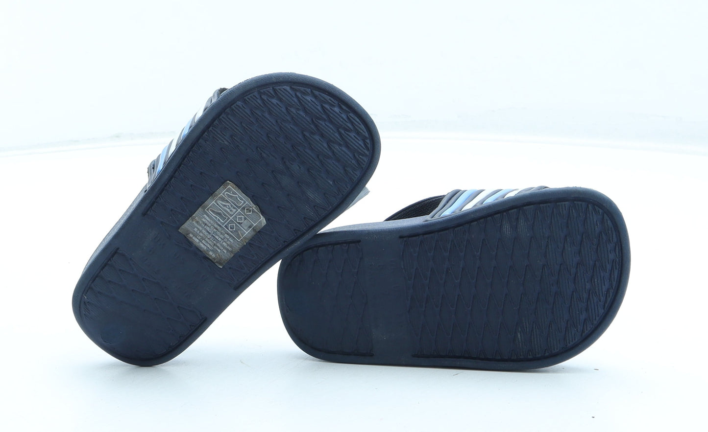 Primark Boys Blue Striped Rubber Slip On Sandal UK 6