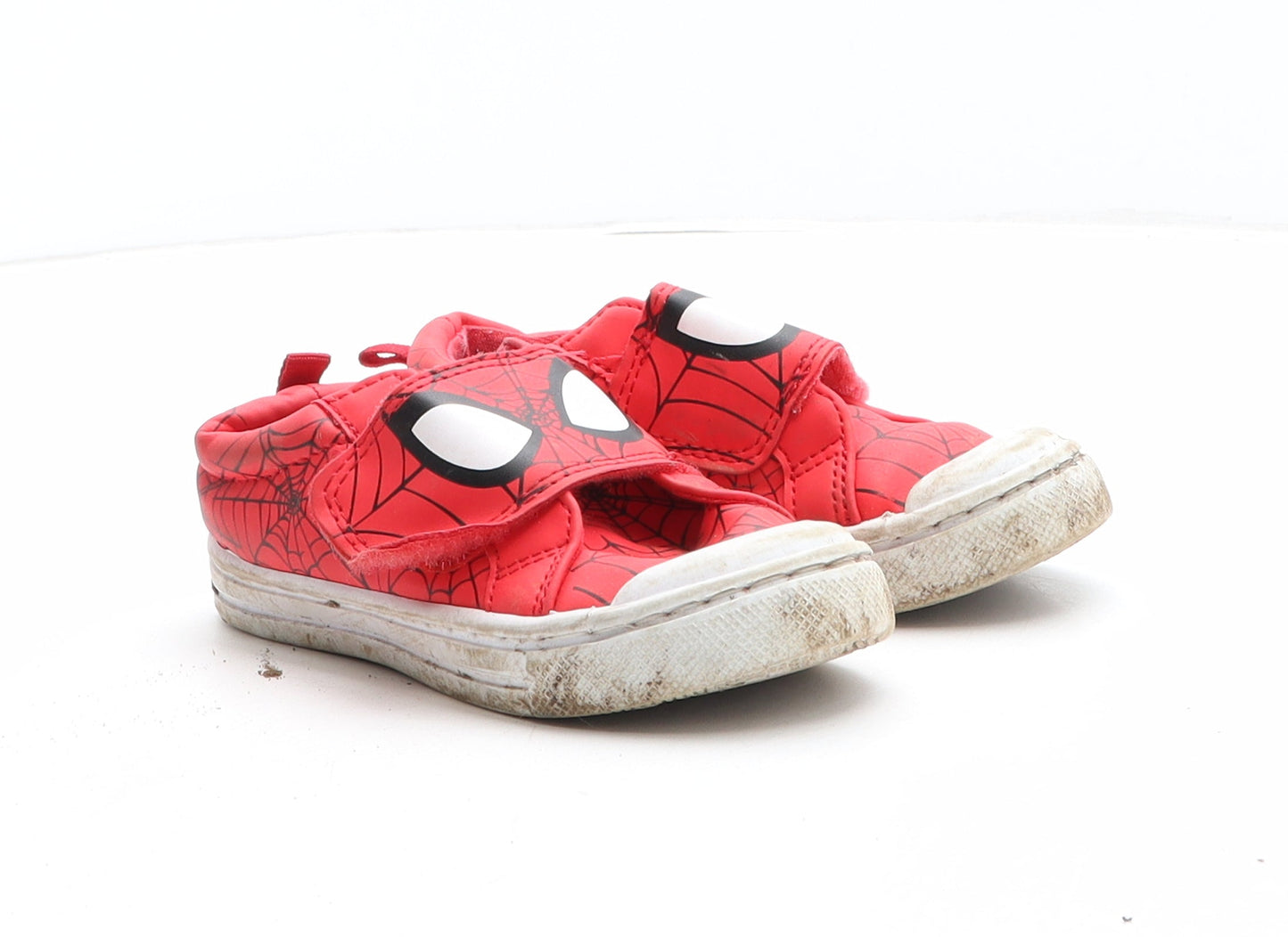 F&F Boys Red Geometric Synthetic Trainer UK 7 - Spiderman