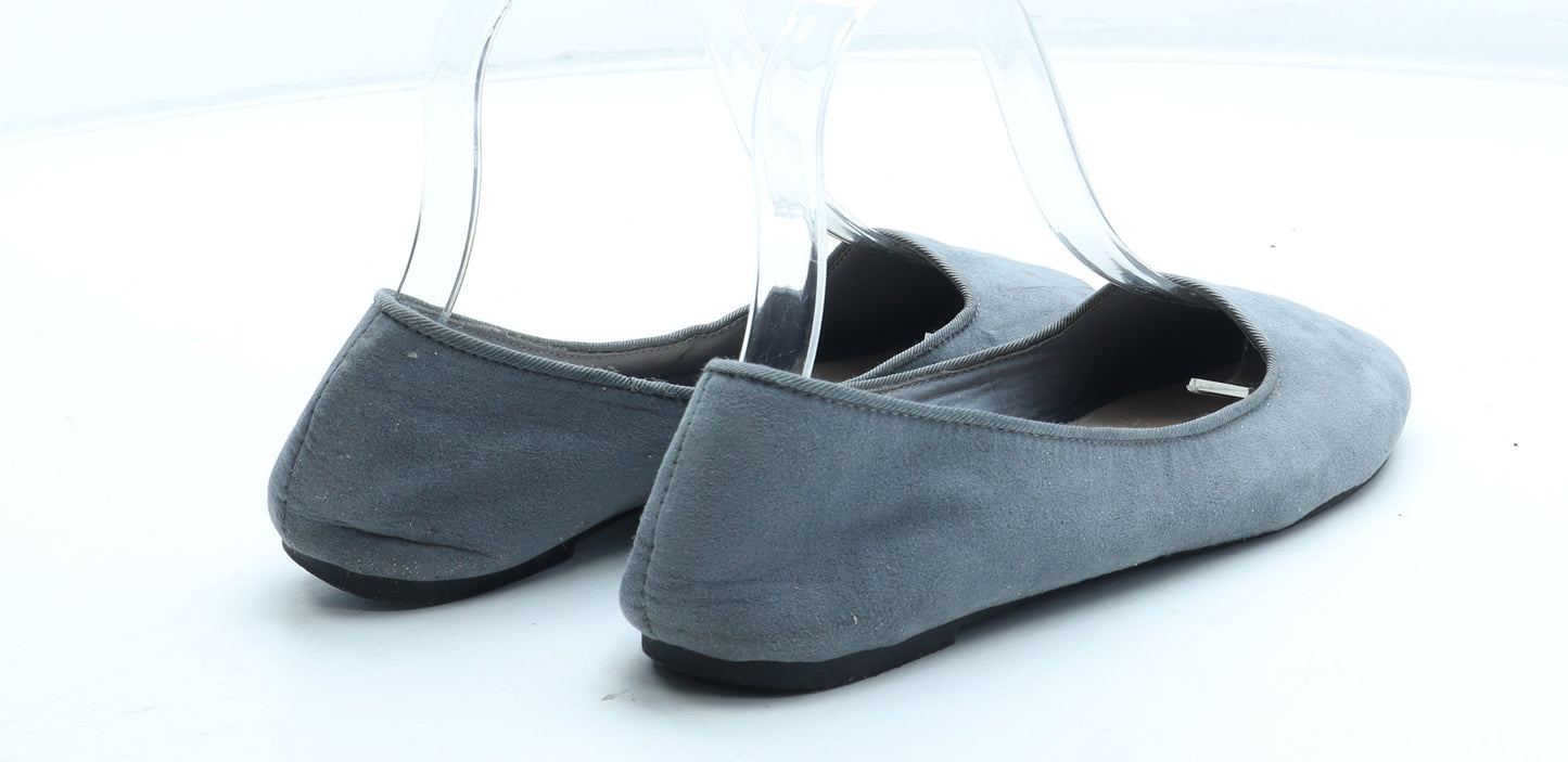Primark Womens Grey Polyester Ballet Flat UK