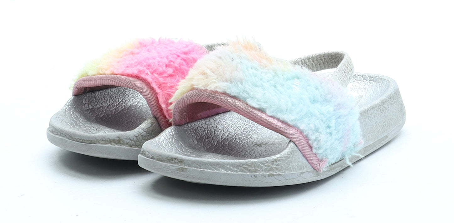 Preworn Girls Multicoloured Polyester Slider Sandal UK 6