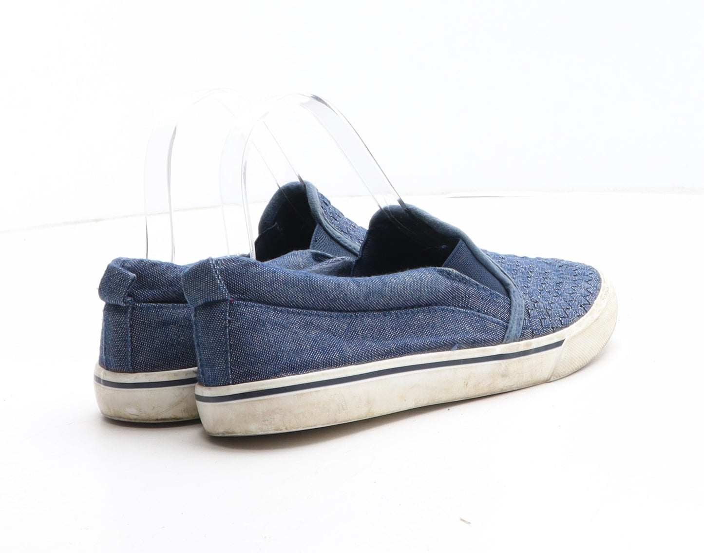 Primark Womens Blue Geometric Synthetic Trainer Casual UK