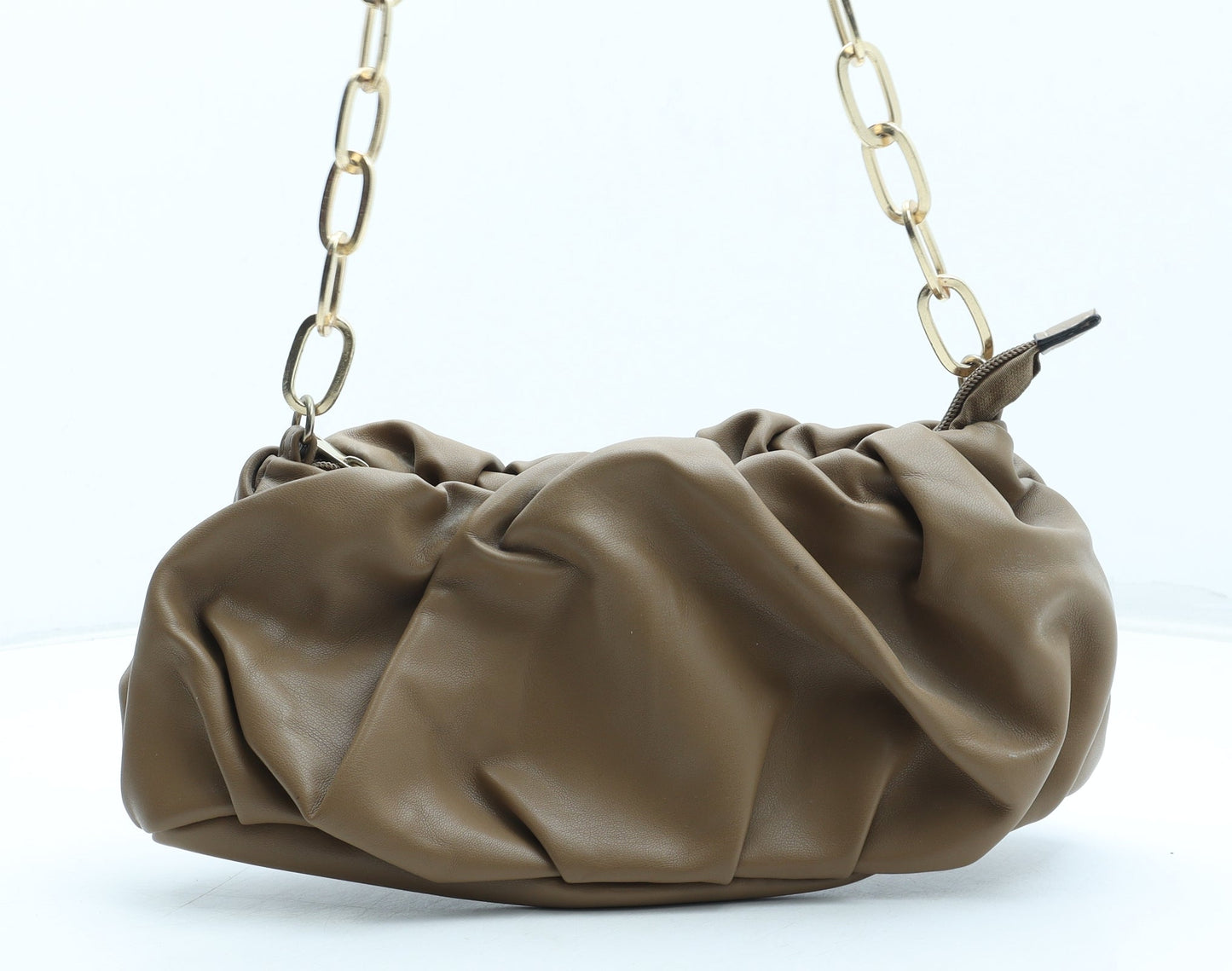 Primark Womens Beige Polyurethane Shoulder Bag Size Small