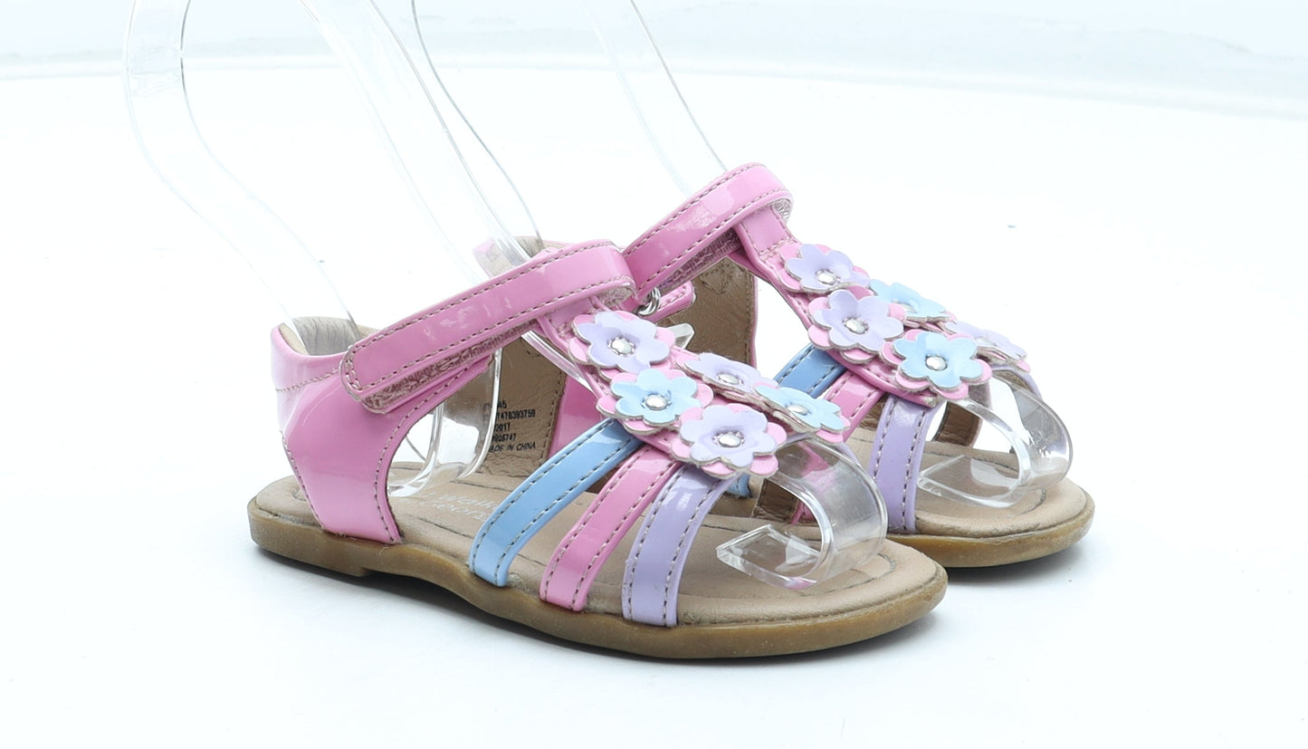 George Girls Multicoloured Floral Polyurethane Fisherman Sandal UK 5 22