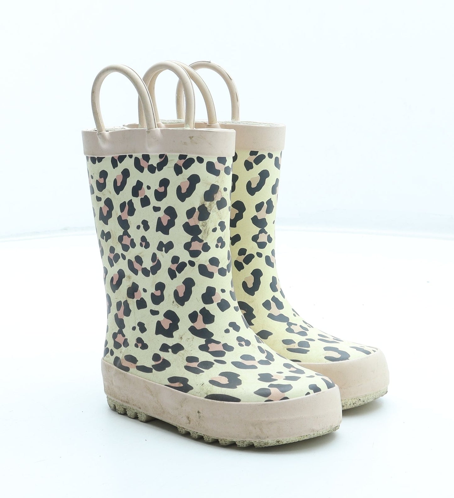 Primark Girls Multicoloured Animal Print Rubber Wellies Boot UK 5 22 - Leopard Pattern