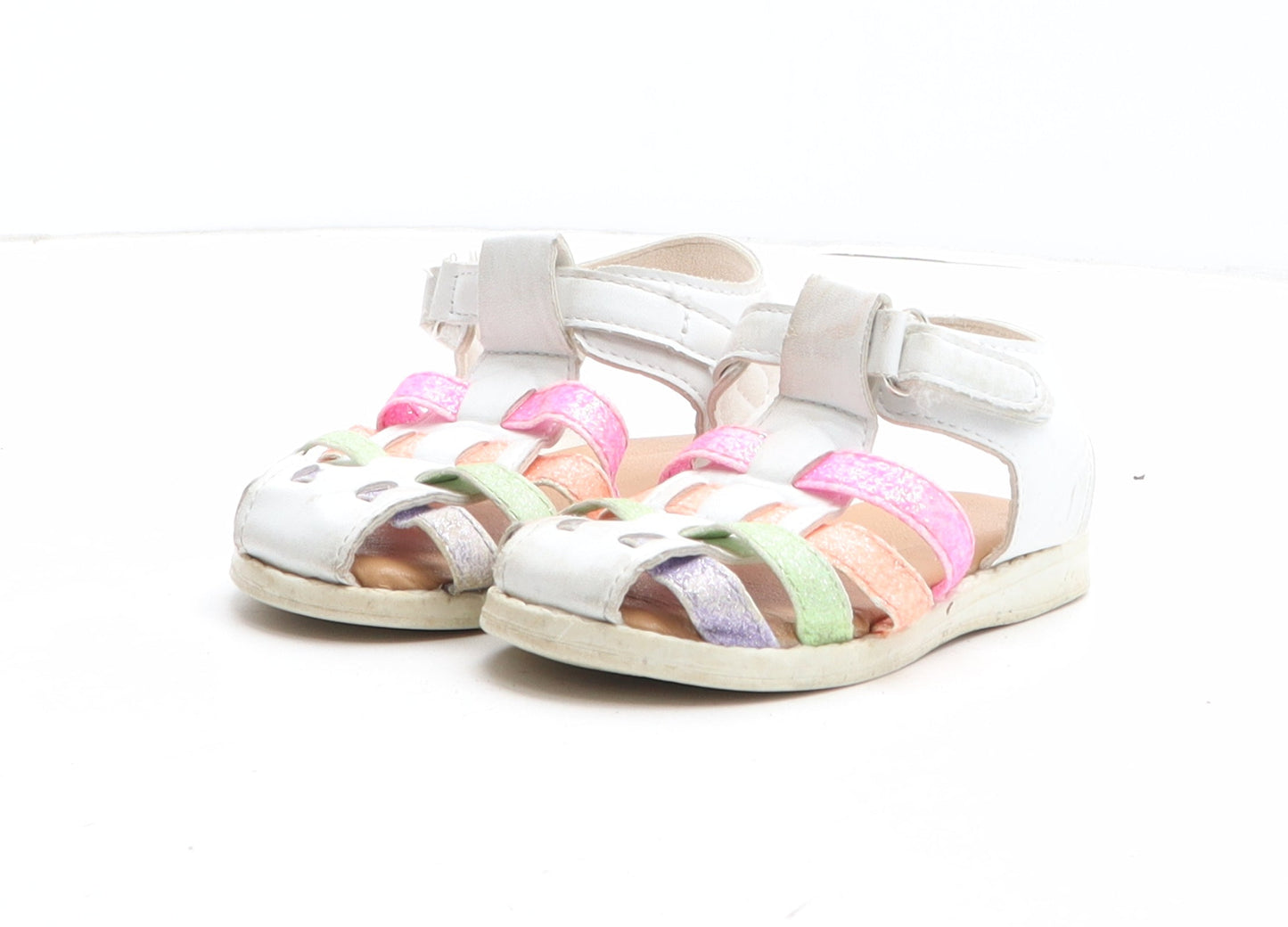 Preworn Girls Multicoloured Colourblock Synthetic Fisherman Sandal UK 6
