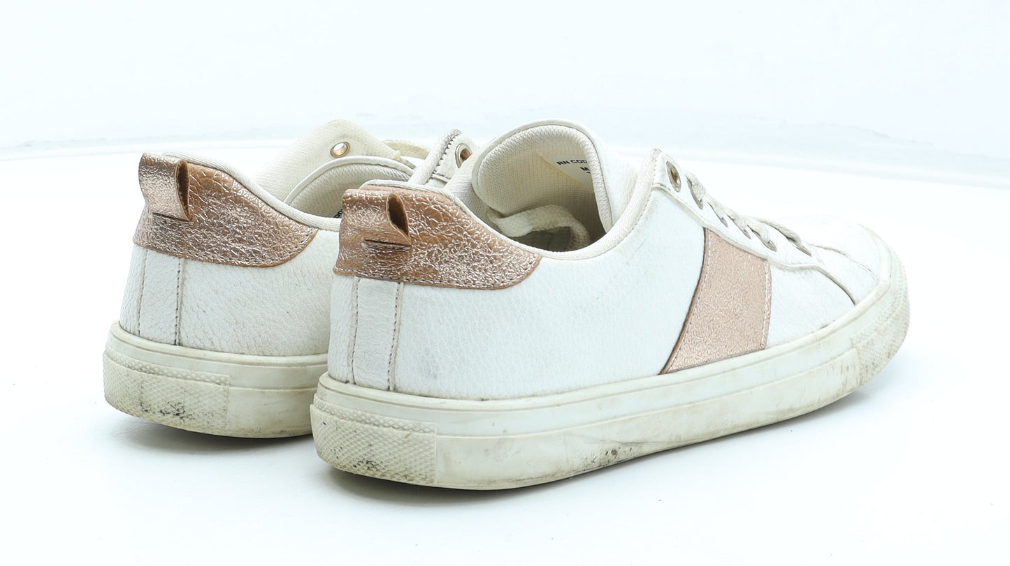 Primark Womens White Polyurethane Trainer UK