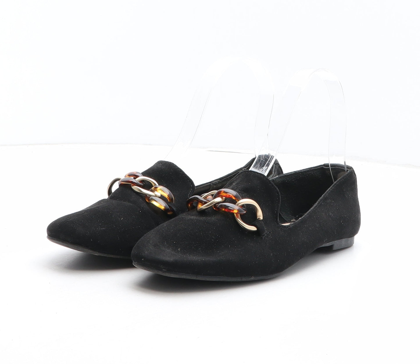 Primark Womens Black Synthetic Slip On Flat UK
