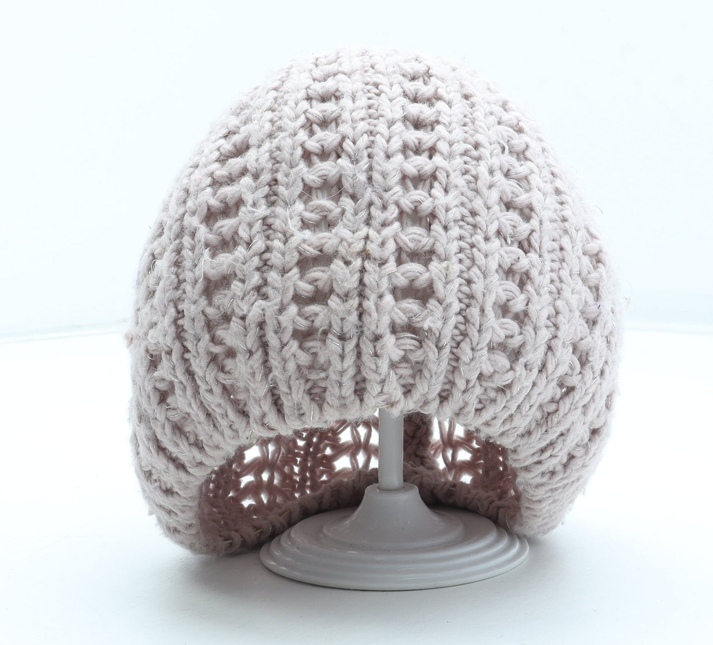 Preworn Womens Pink Acrylic Beanie One Size