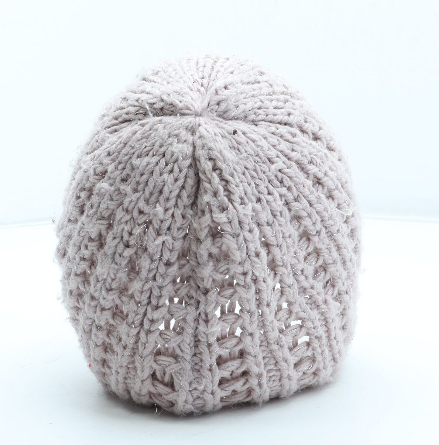 Preworn Womens Pink Acrylic Beanie One Size