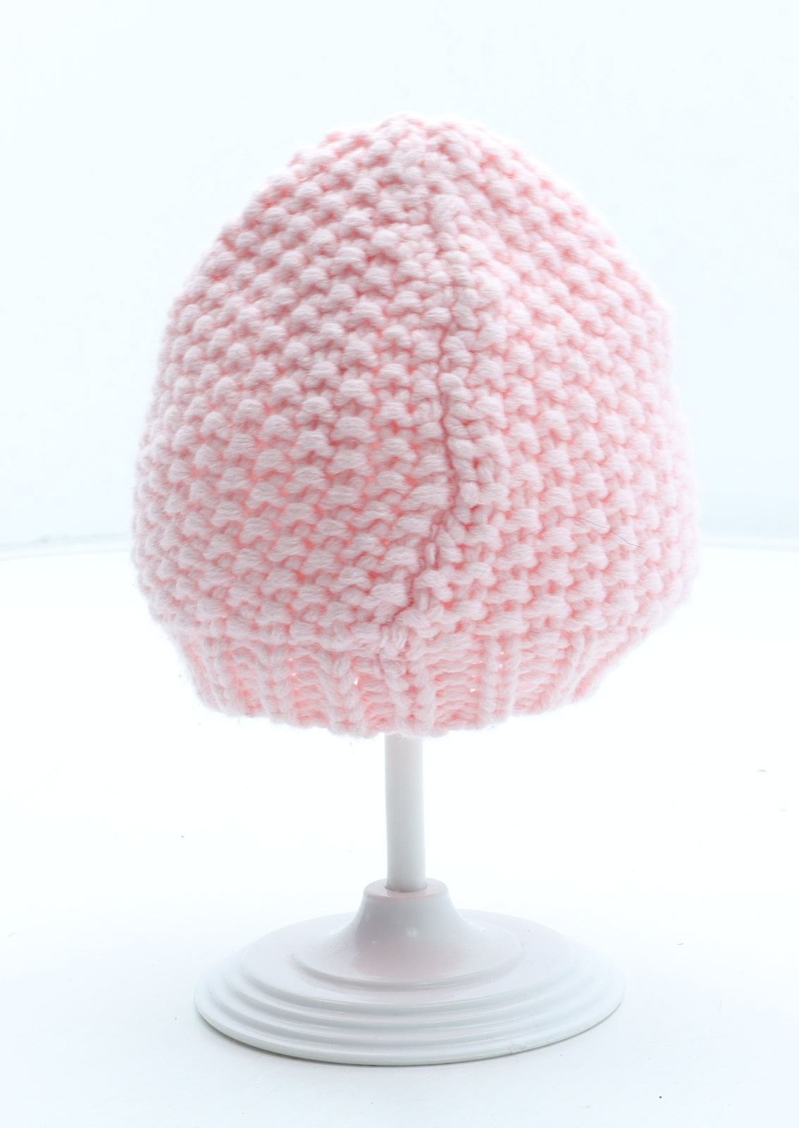 George Girls Pink Acrylic Beanie Size XS - UK Size 0-3 Months