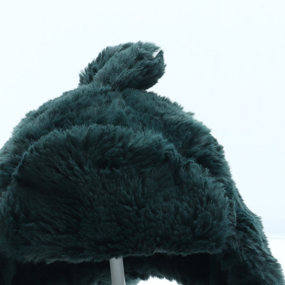George Boys Green Acrylic Trapper Hat Size S - Dinosaur Detail UK Size 1-3 Years