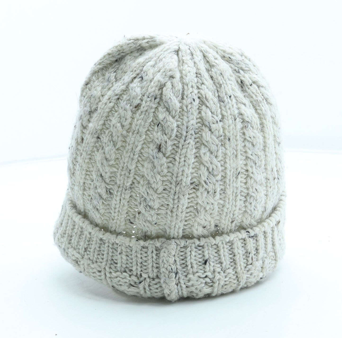 Preworn Womens Beige Acrylic Beanie One Size
