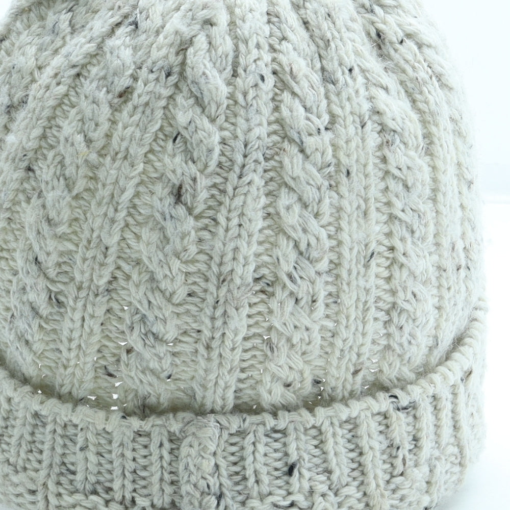 Preworn Womens Beige Acrylic Beanie One Size
