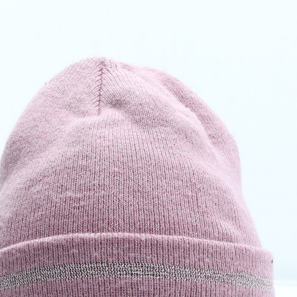 George Girls Pink Acrylic Beanie Size S - Size 8-12 years