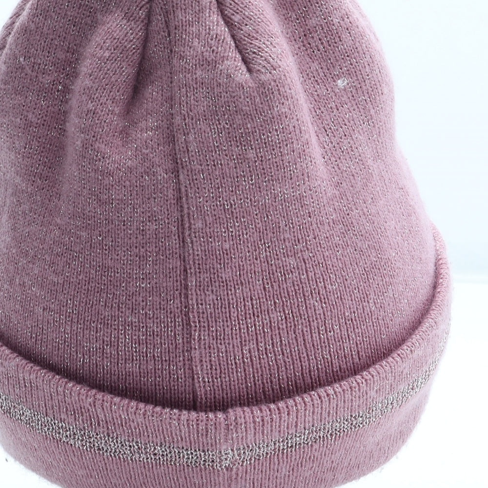 George Girls Pink Acrylic Beanie Size S - Size 8-12 years