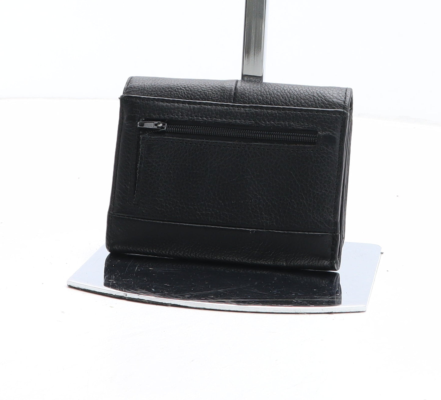 Preworn Womens Black Polyurethane Bow Tie Wallet Size S