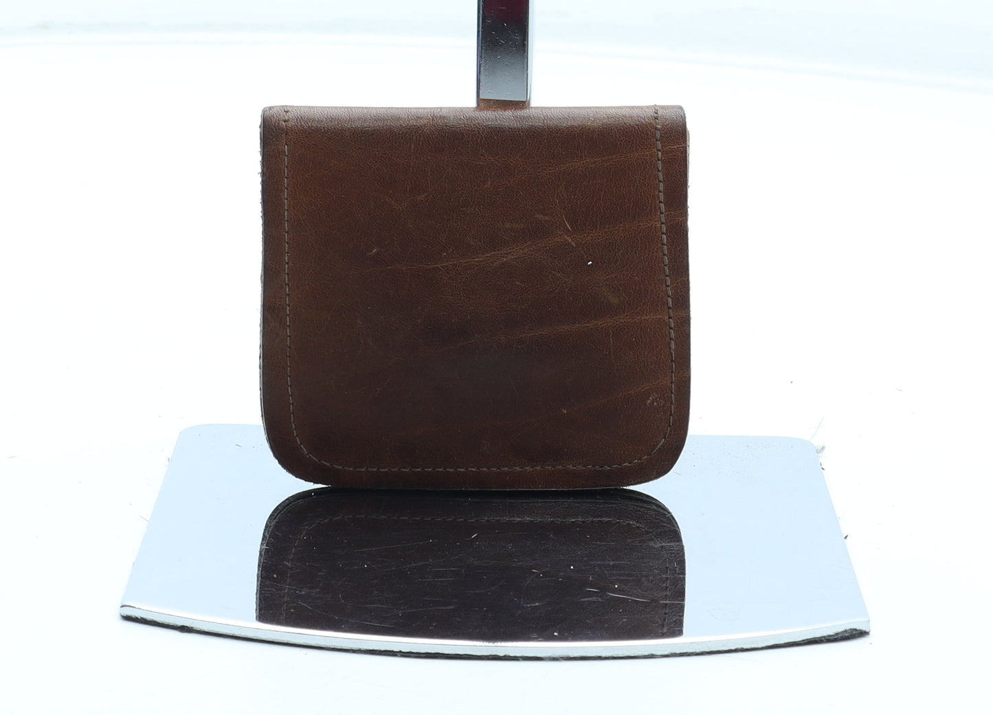 Preworn Mens Brown Leather Wallet - Coin purse