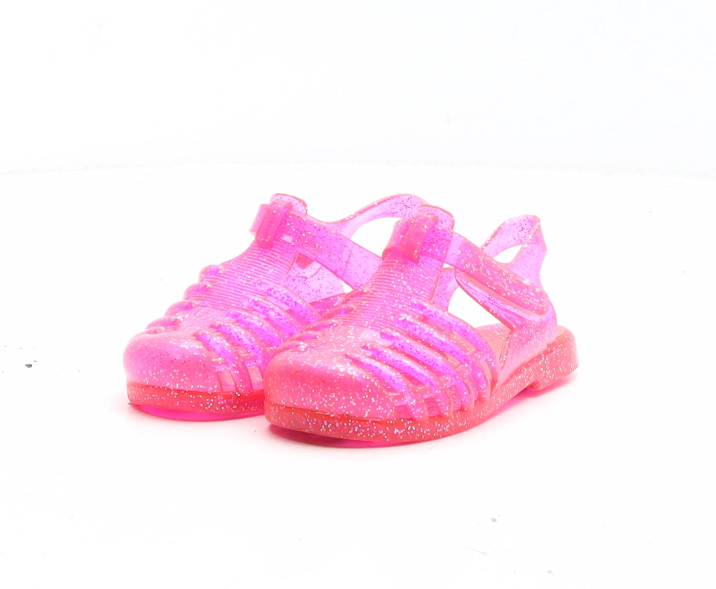 Preworn Girls Pink Synthetic Flat Sandal UK 5 - Jelly
