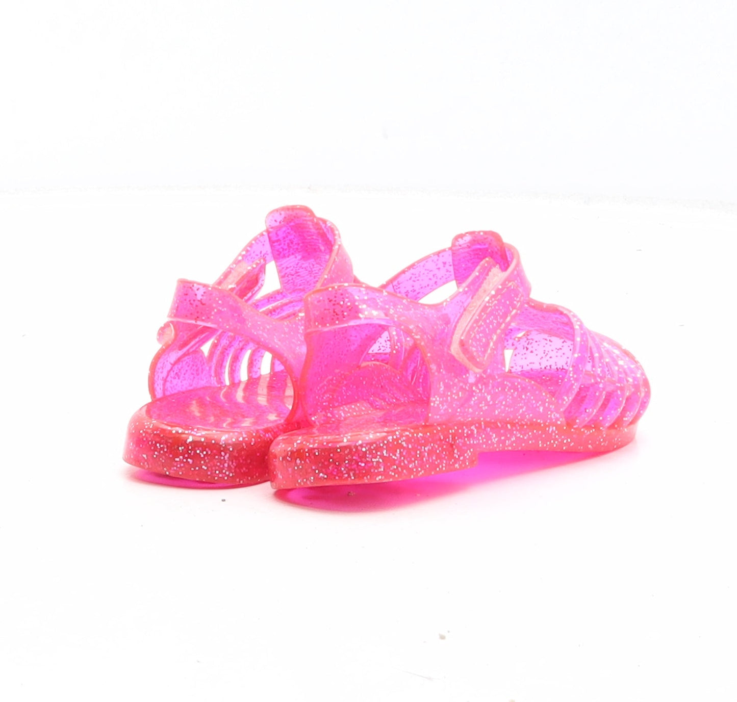 Preworn Girls Pink Synthetic Flat Sandal UK 5 - Jelly