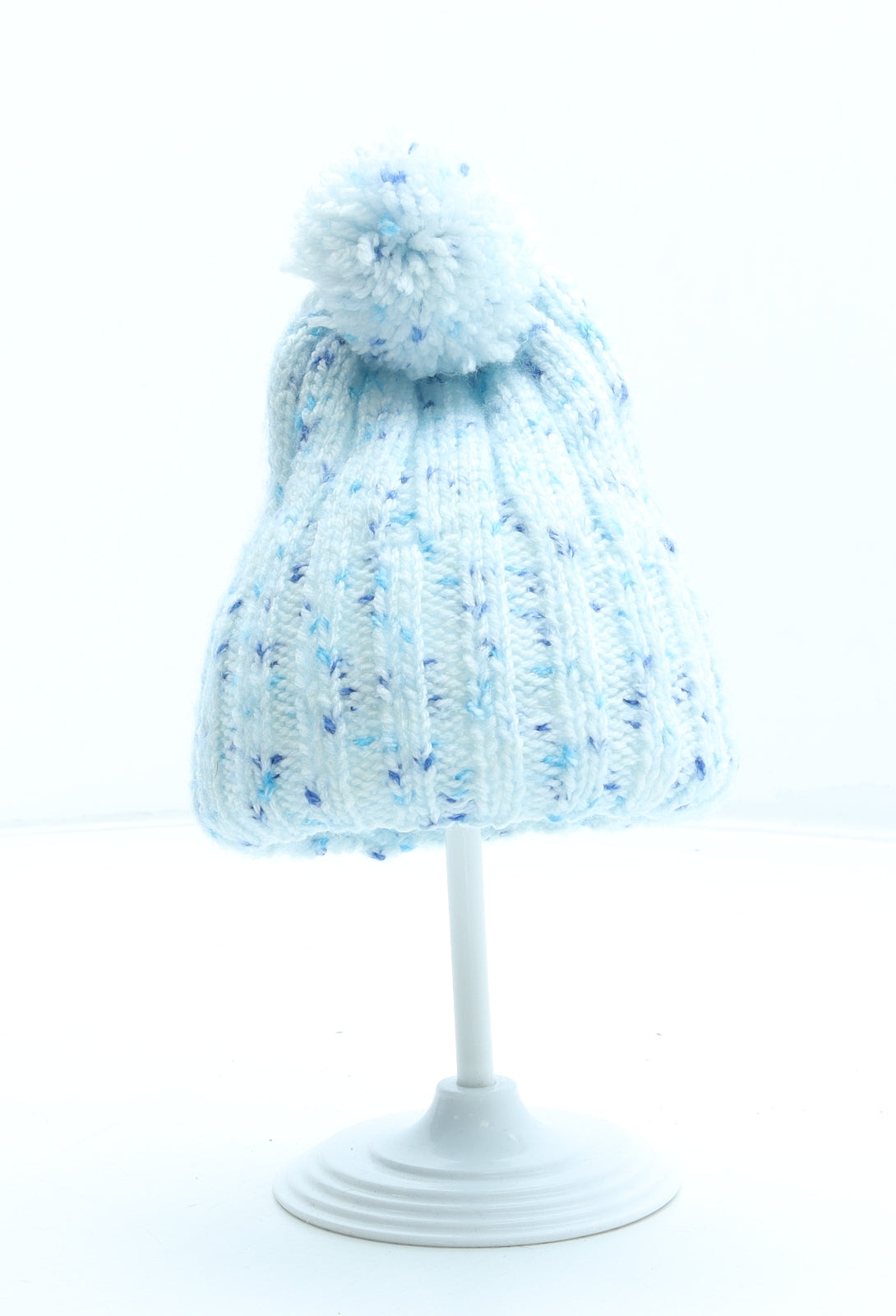 Preworn Boys Blue Acrylic Bobble Hat Size S