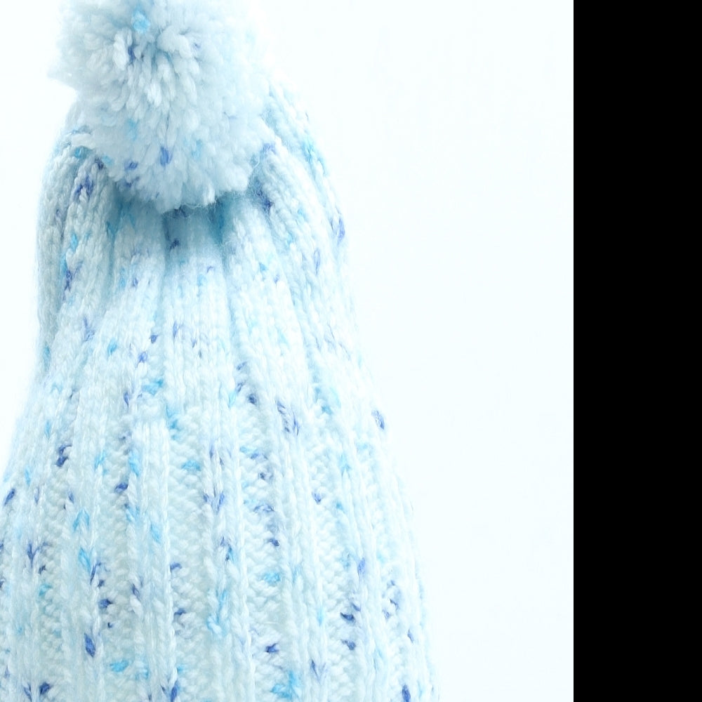 Preworn Boys Blue Acrylic Bobble Hat Size S