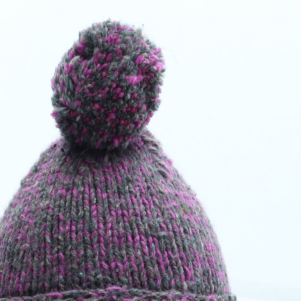 Preworn Womens Pink Acrylic Bobble Hat One Size