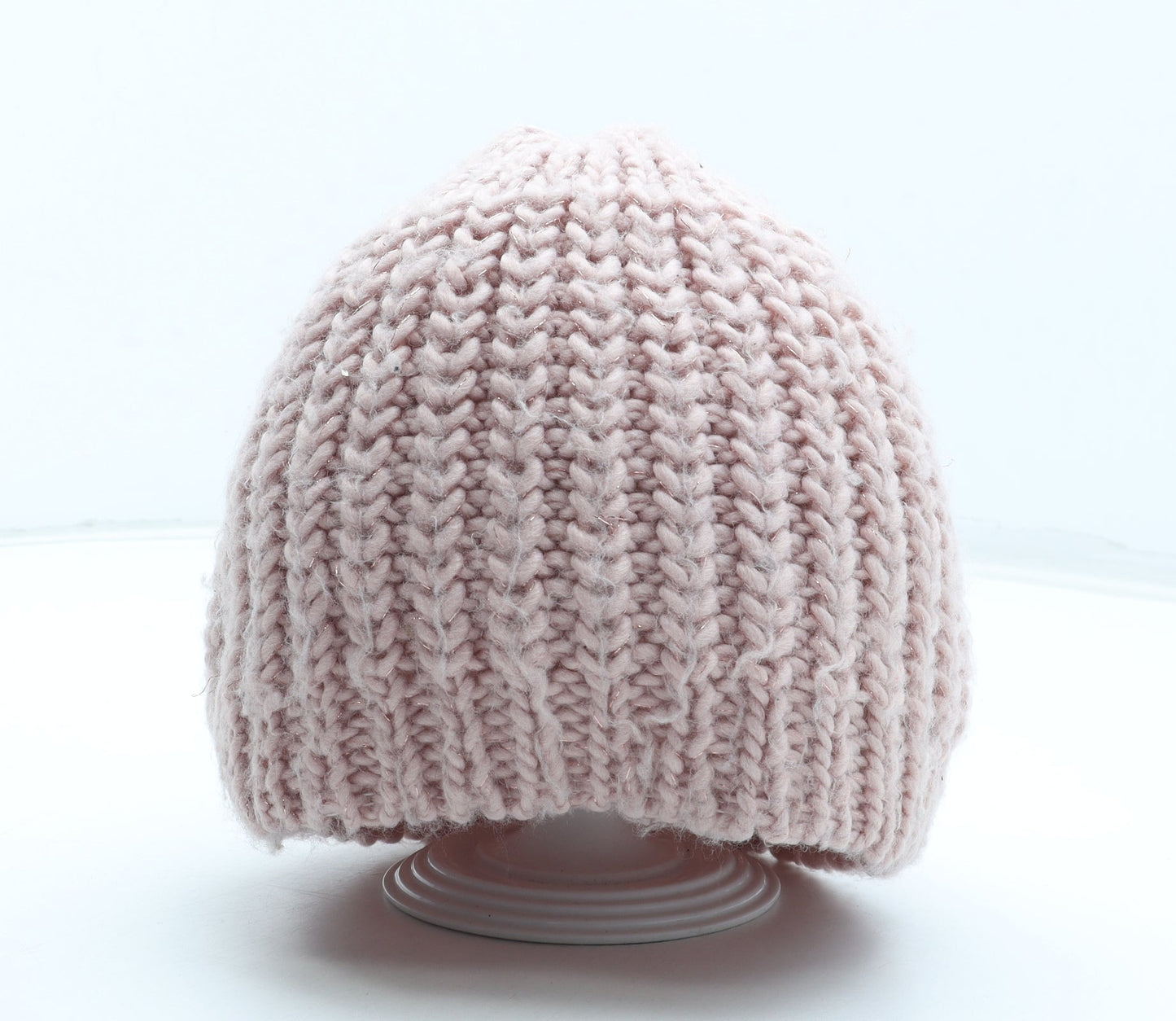 Preworn Womens Pink Acrylic Beanie One Size