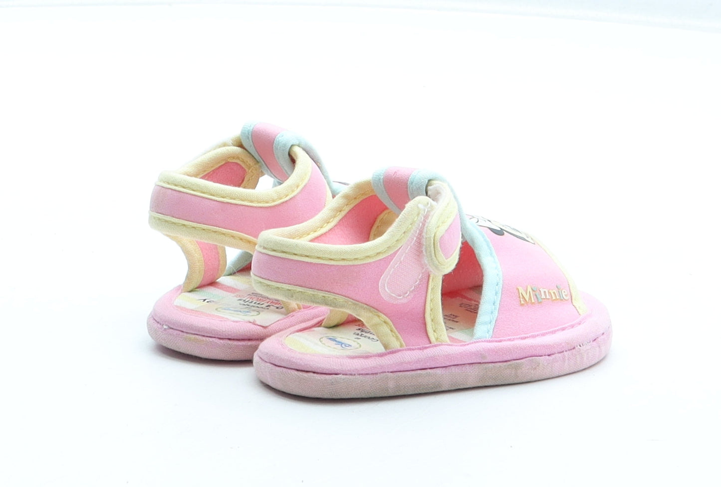 George Girls Pink Polyester Fisherman Flat UK 0-6 Months - Minnie Mouse