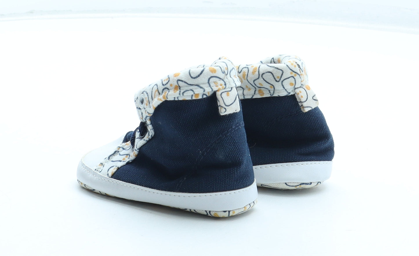 Primark Boys Blue Geometric Polyester Sneaker Trainer UK 6-12 Months