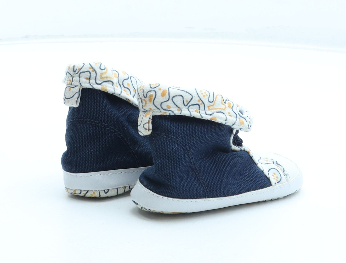 Primark Boys Blue Geometric Polyester Sneaker Trainer UK 6-12 Months