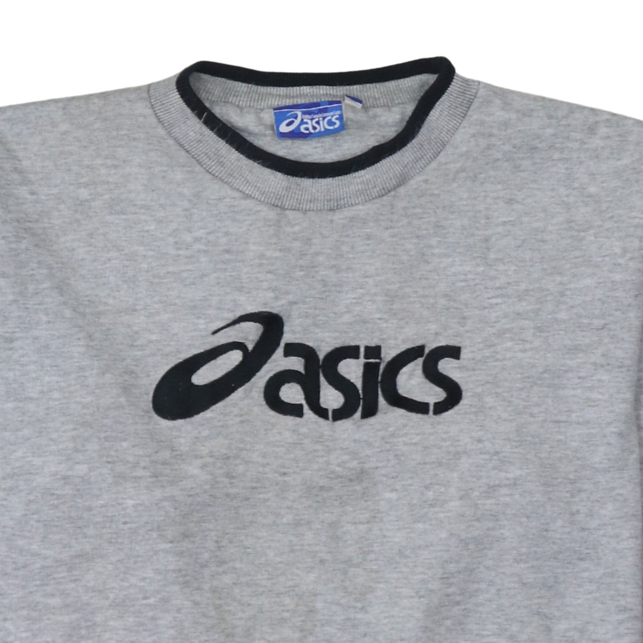 TEST DUP Aasics 90's Spellout Crew Neck Sweatshirt Large Grey TESTCLUB