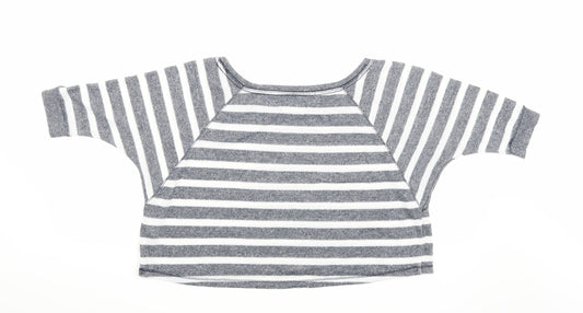 Hollister Womens Blue Striped Knit Pullover Jumper Size XS