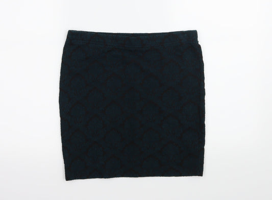 FOREVER 21 Womens Blue Floral  Mini Skirt Size L