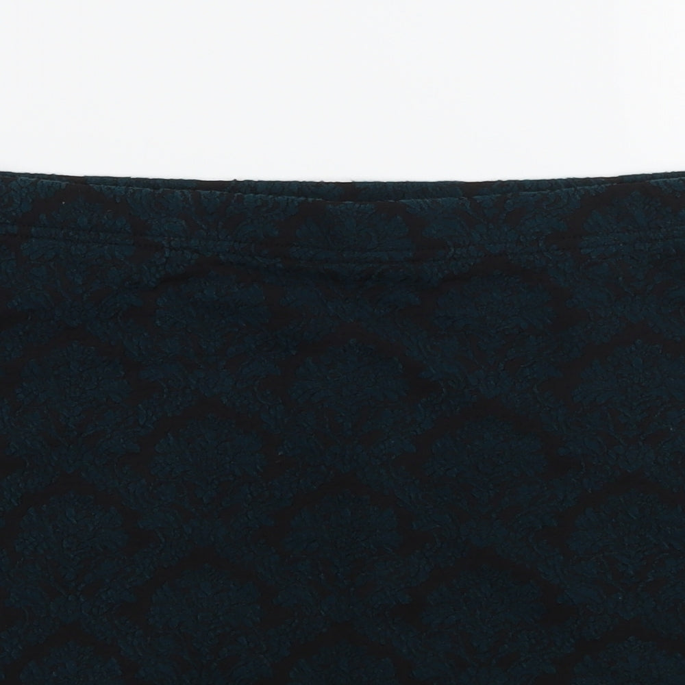 FOREVER 21 Womens Blue Floral  Mini Skirt Size L