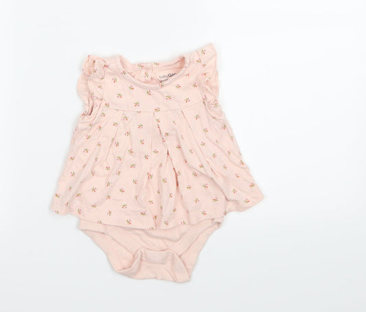 Gap Girls Pink Floral  Romper One-Piece Size 3-6 Months