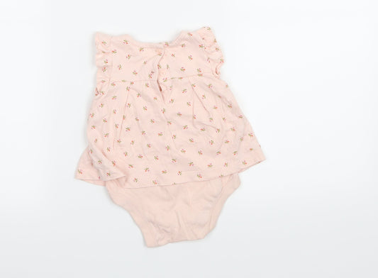 Gap Girls Pink Floral  Romper One-Piece Size 3-6 Months