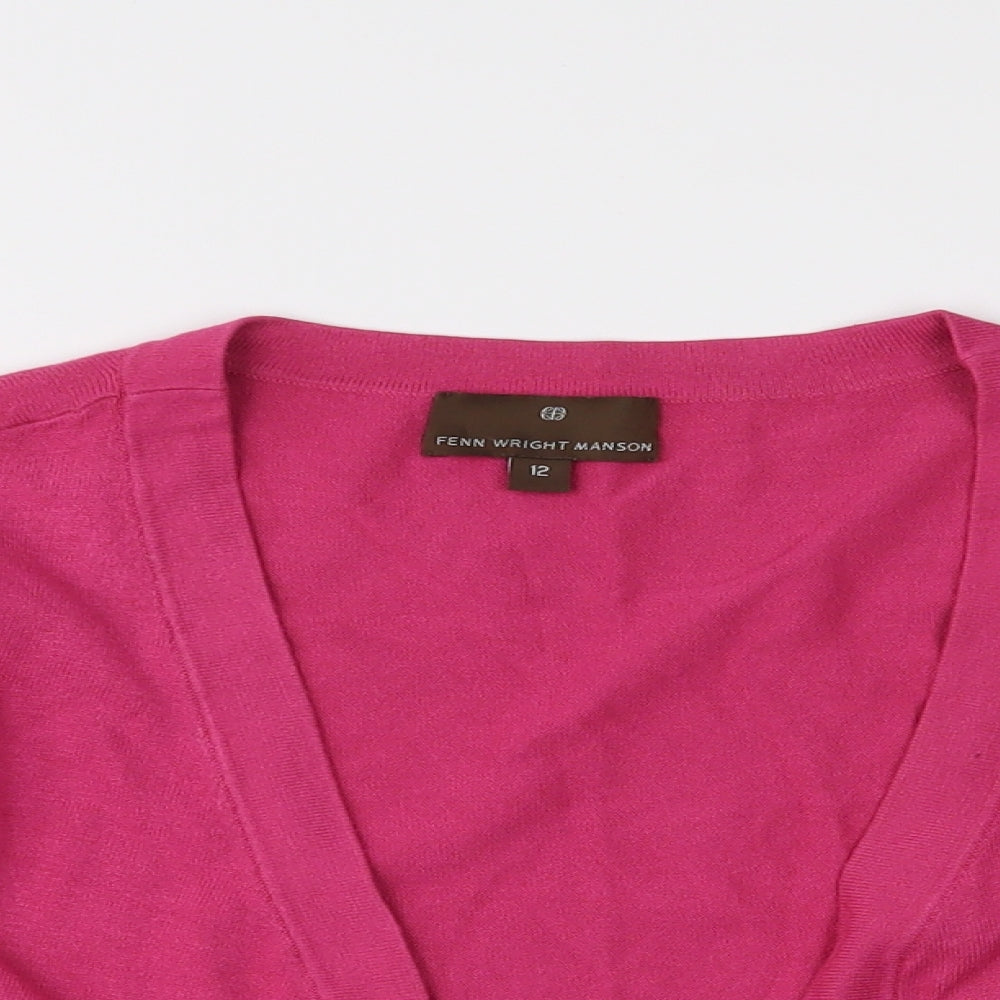 Fenn Wright Manson Womens Pink   Cardigan Jumper Size 12