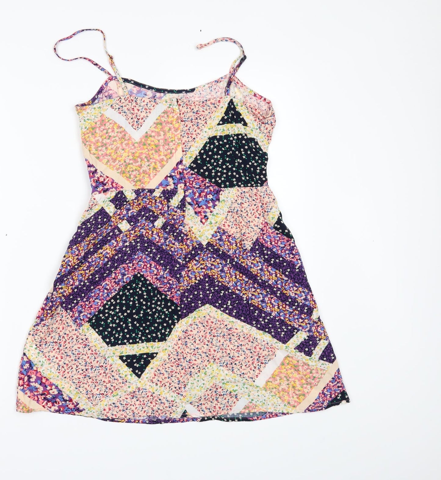 H&M Womens Multicoloured Floral  Camisole Blouse Size 10  - Cut out detail