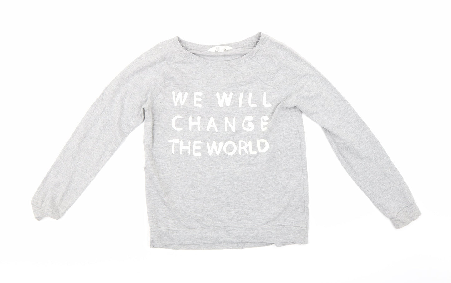 H&M Girls Grey   Pullover Sweatshirt Size 11-12 Years