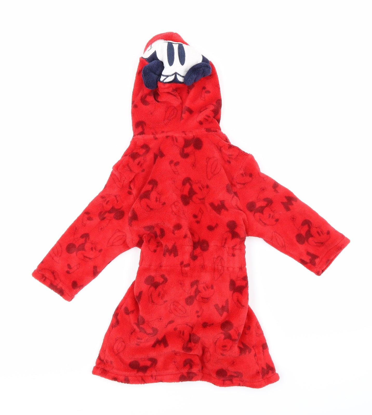 Mini Club Boys Red    Robe Size 18-24 Months  - Mickey