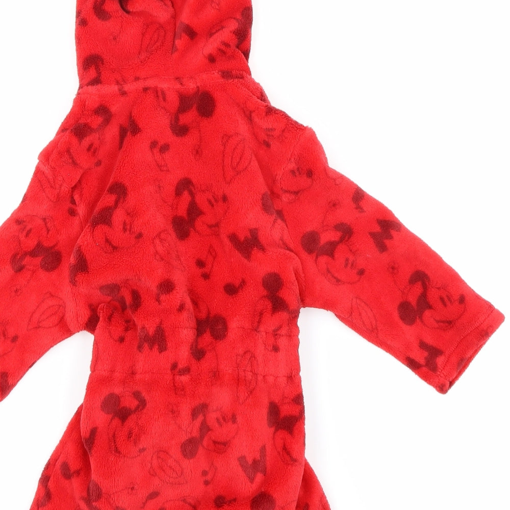 Mini Club Boys Red    Robe Size 18-24 Months  - Mickey