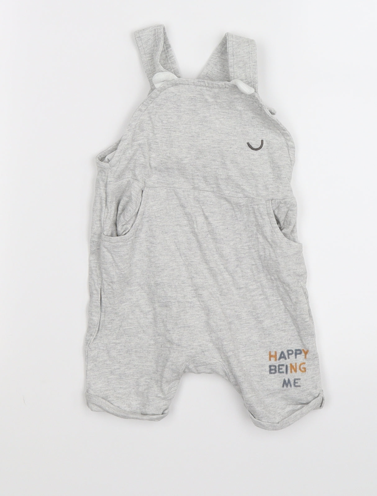 Mothercare Baby Grey   Dungaree One-Piece Size 3-6 Months  - HAPPY BEING ME
