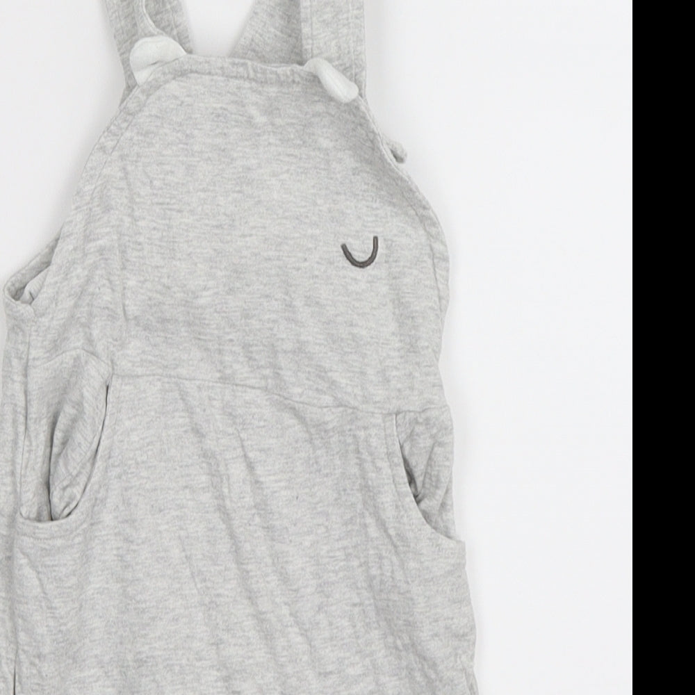 Mothercare Baby Grey   Dungaree One-Piece Size 3-6 Months  - HAPPY BEING ME