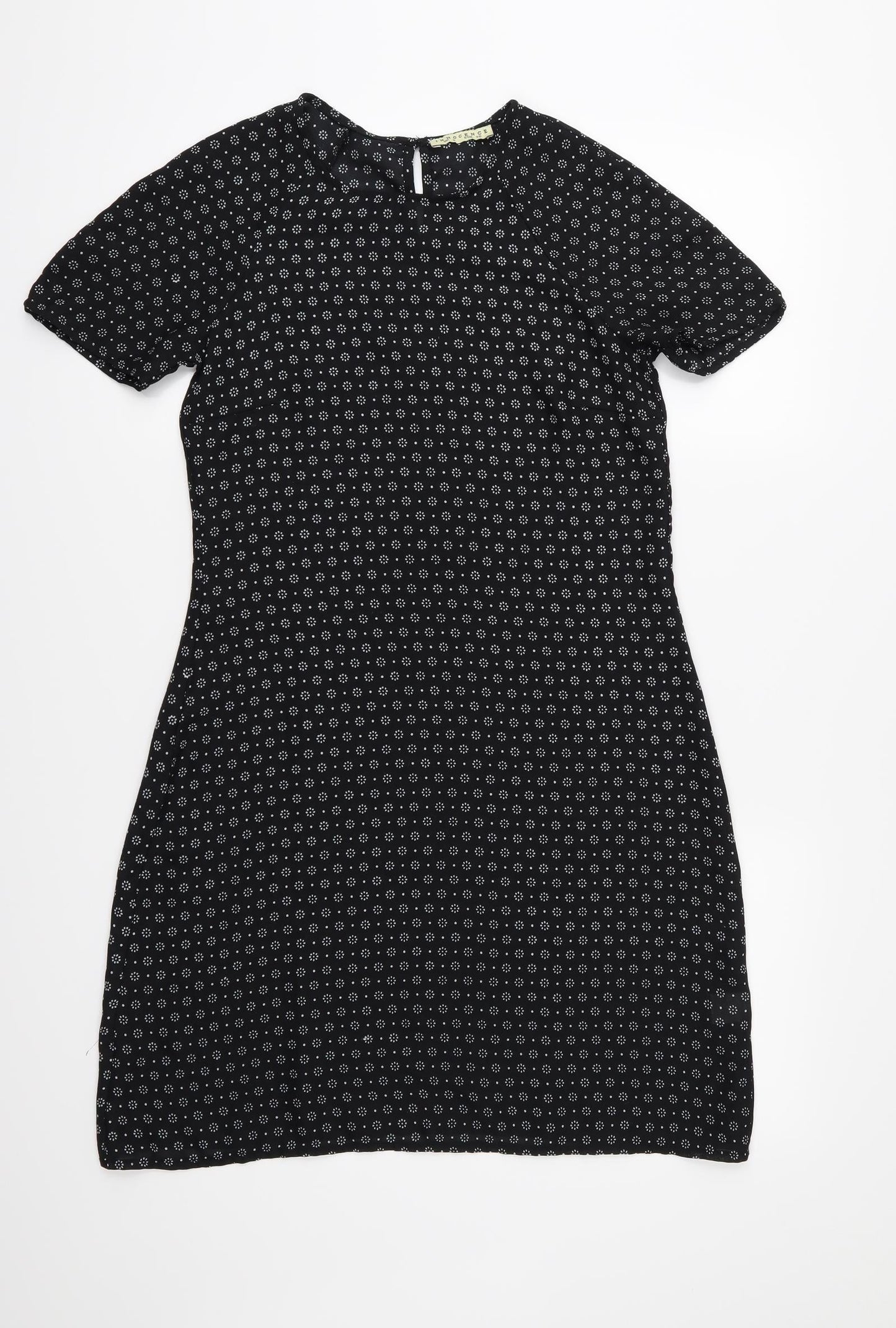 Innocence Womens Black Floral  A-Line  Size 8