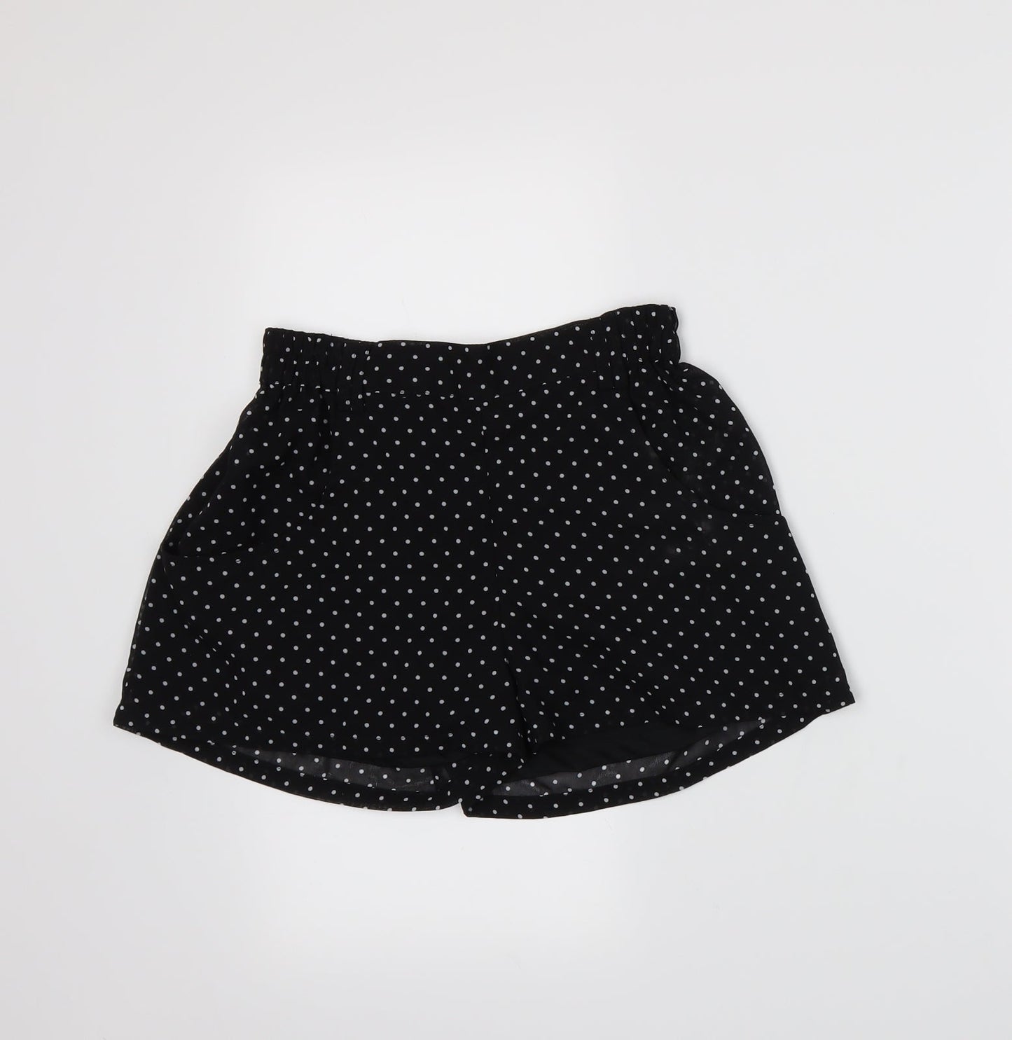 Trend Arrests Womens Black Polka Dot  A-Line Skort Size 4