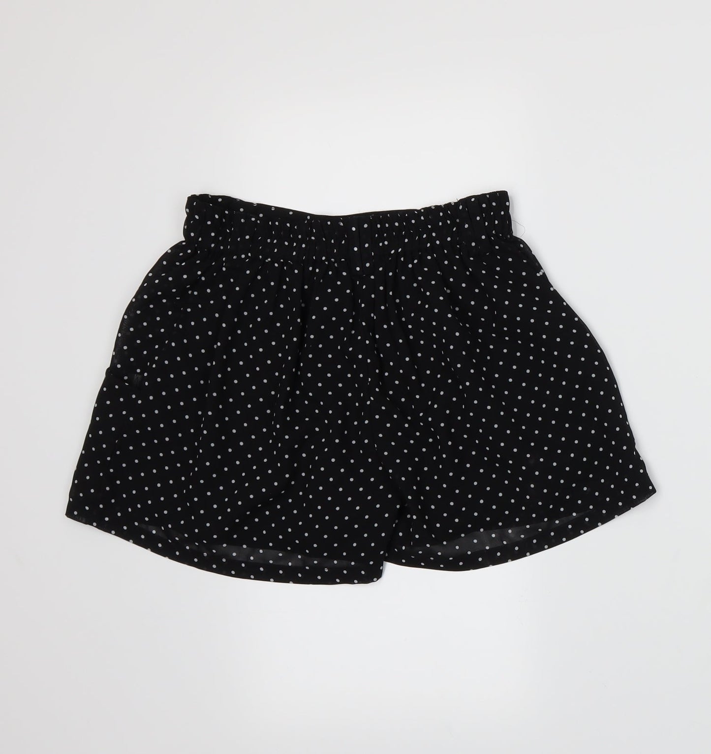 Trend Arrests Womens Black Polka Dot  A-Line Skort Size 4