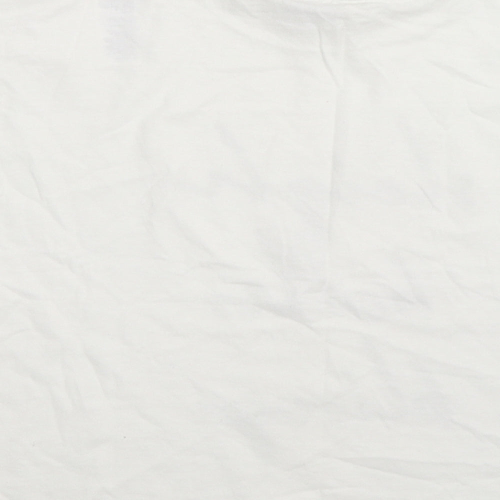 mis self Womens White   Basic T-Shirt Size L  - christmas