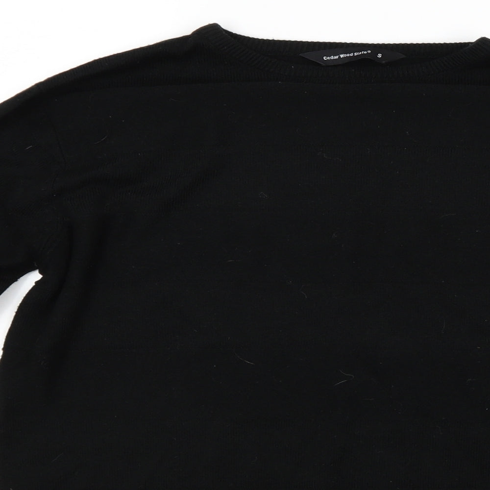 Ceader wood state Womens Black   Pullover Jumper Size S